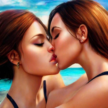 Поцелуй двух девушек