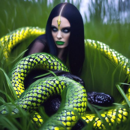 Красивые девушки со змеями