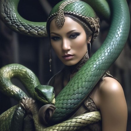 Девушка со змеей