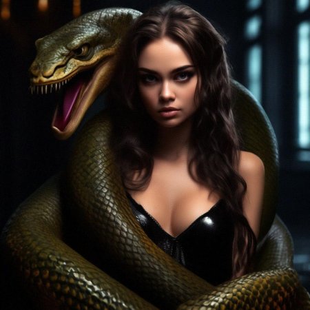 Девушка со змеей