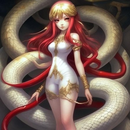 Аниме девушка змея