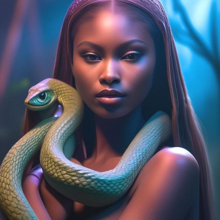 Девушка со змеей