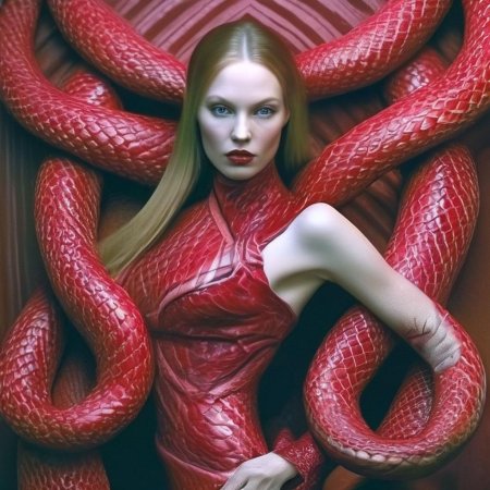 Красивые девушки со змеями