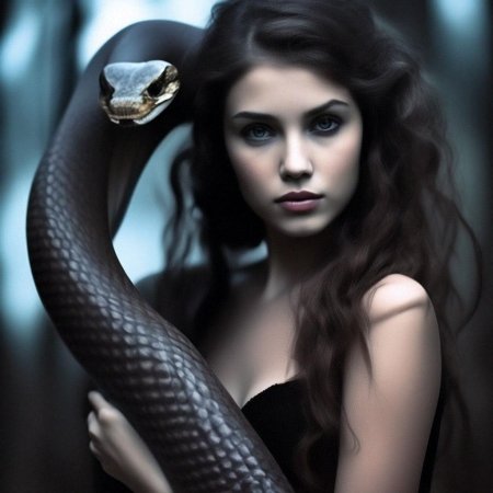 Красивые девушки со змеями