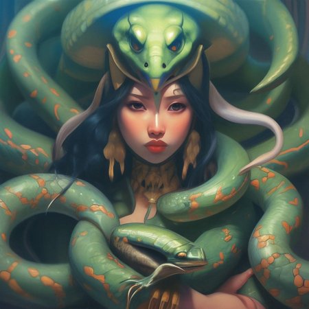 Девушка со змеей