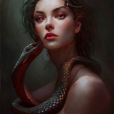 Девушка со змеей