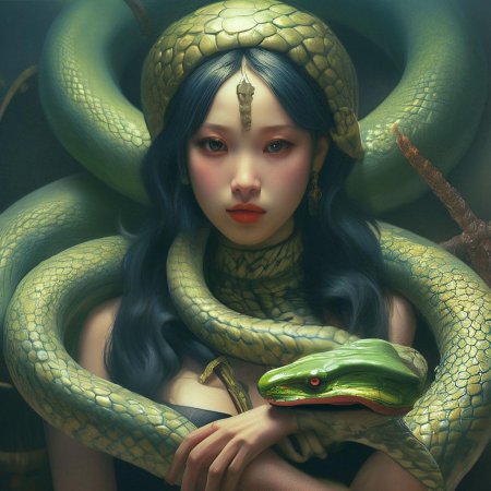 Девушка со змеей
