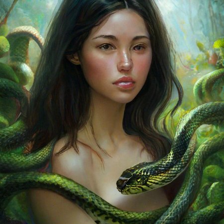 Девушка со змеей