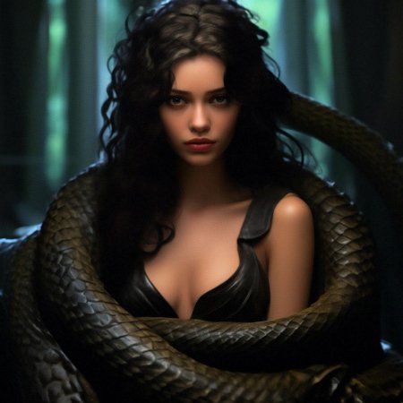 Красивые девушки со змеями