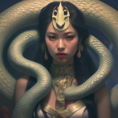 Девушка со змеей