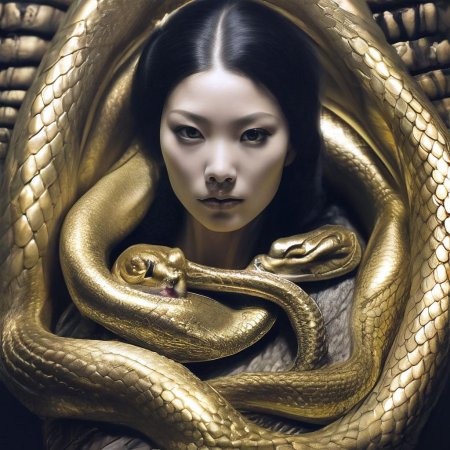Красивые девушки со змеями