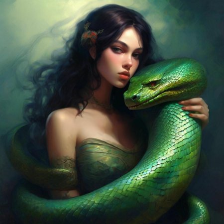 Девушка со змеей
