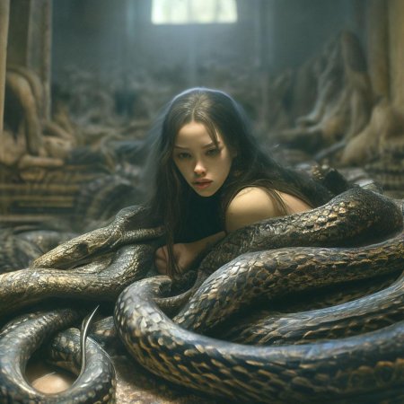 Девушка со змеей