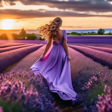 Фотосессия в лавандовом поле