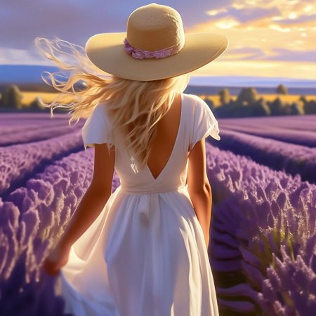 Лавандовое поле во франции