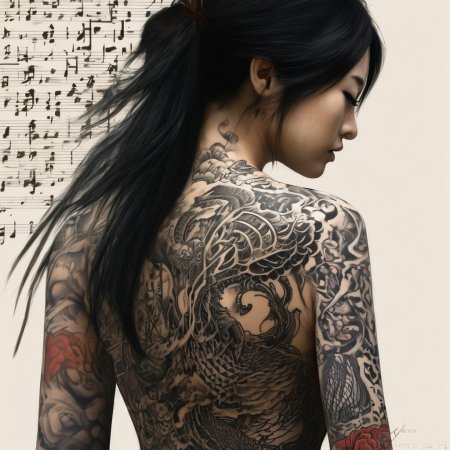 Тату дракона для девушек