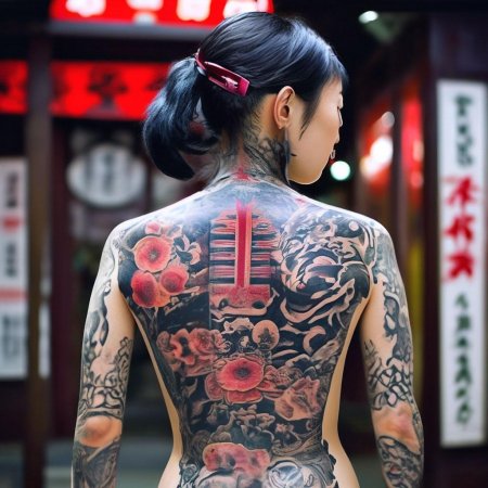 Татуировки якудза женские