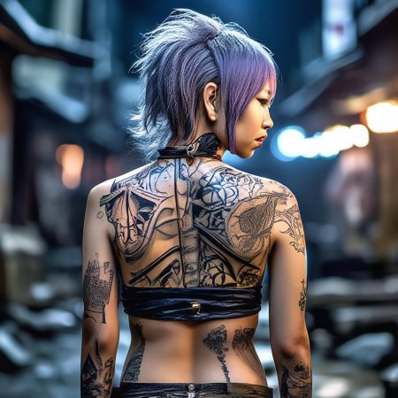 Девушка киберпанк