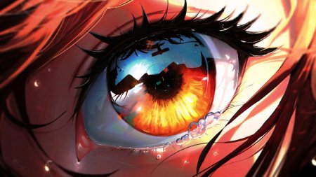 Аниме глаз красный