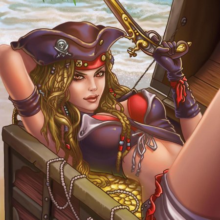 Женщина пират арт