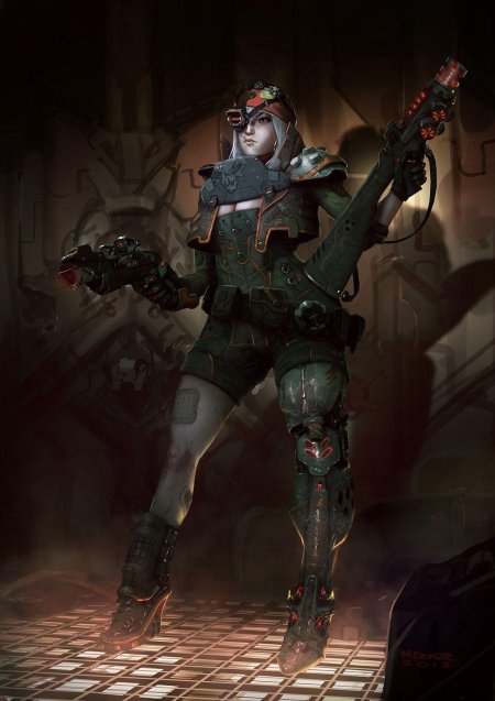 Пират киберпанк арт