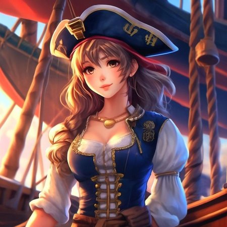Аниме девушка пират