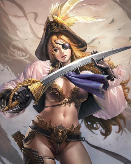 Девушка пират арт