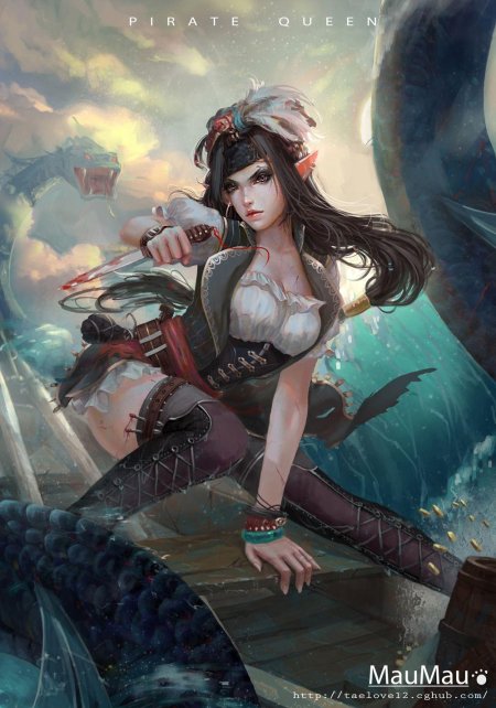Эльфийка пират арт