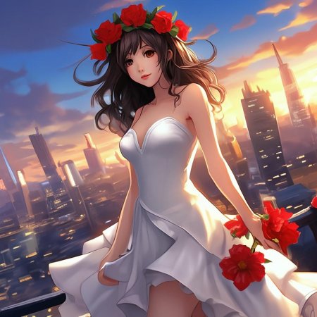 Аниме брюнетка