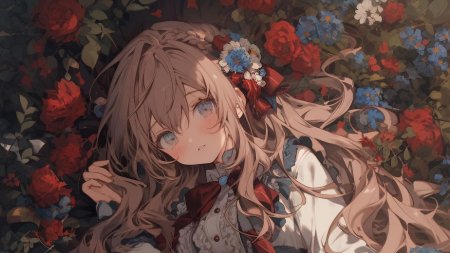 Аниме девочка с бантиком