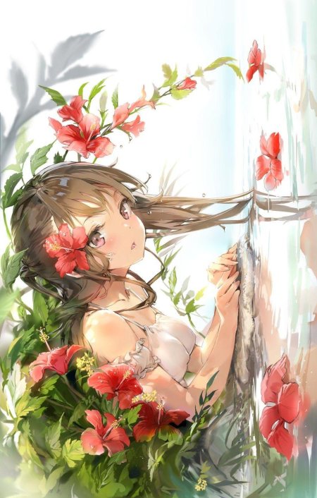 Аниме с цветами