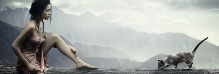 Женщина с кошкой