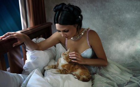 Девушка кошка