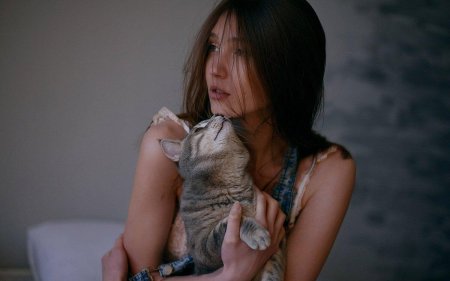 Девушка с котом