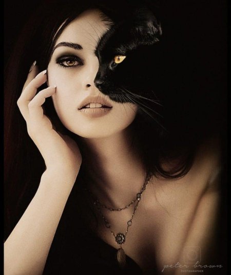 Девушка кошка