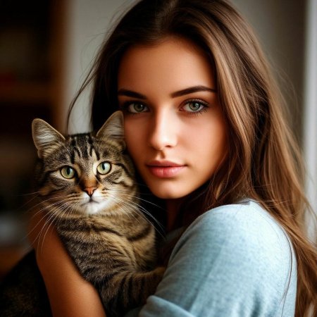 Девушка котик