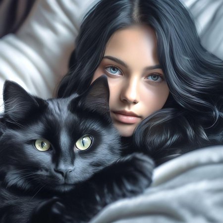 Девушка с черными волосами