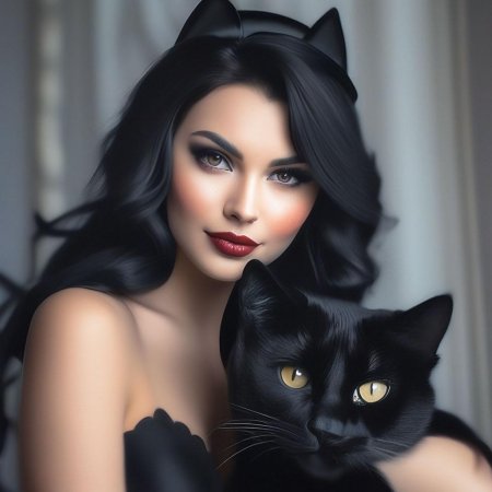 Девушка кошечка