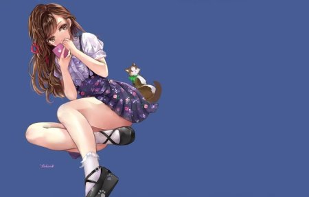 Аниме девушка в туфлях