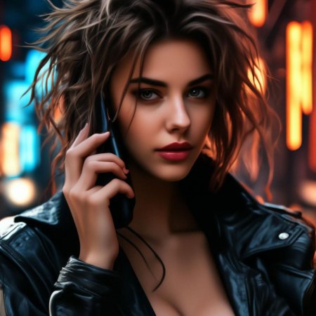 Девушка в стиле киберпанк