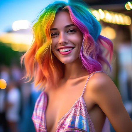 Радужные волосы