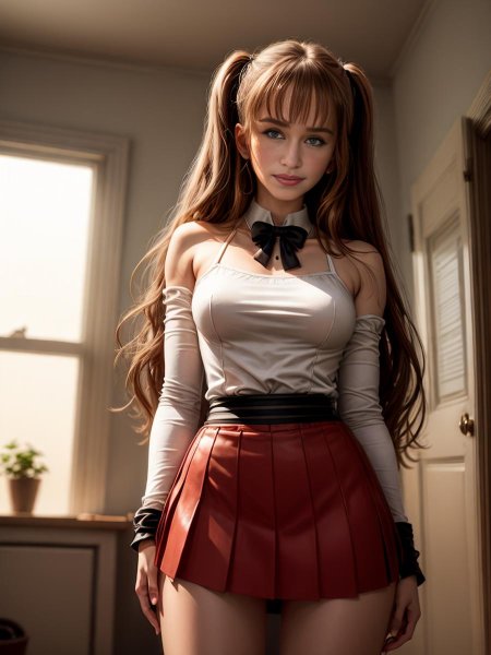 Девушка мини юбка