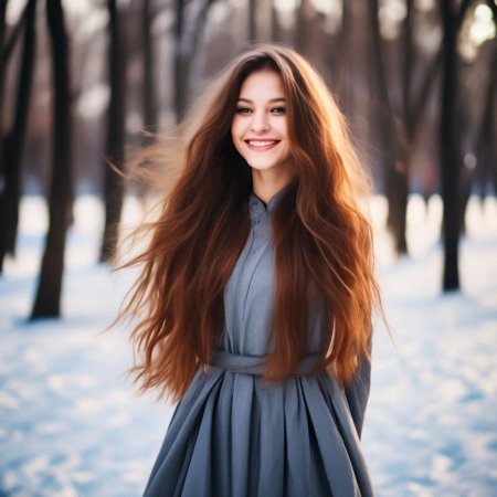 Девушка с длинными волосами