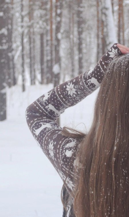 Зима девушка