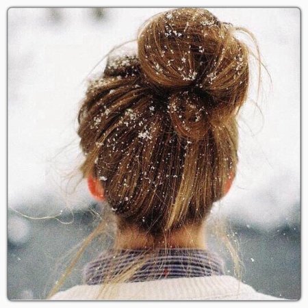 Снег на волосах