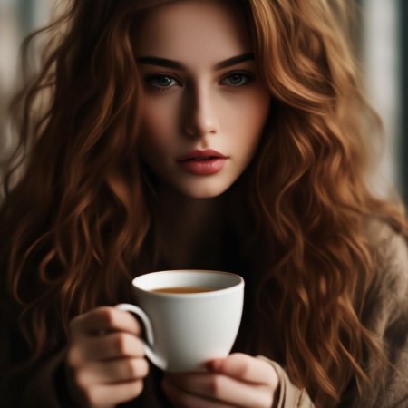 Женщина с кофе