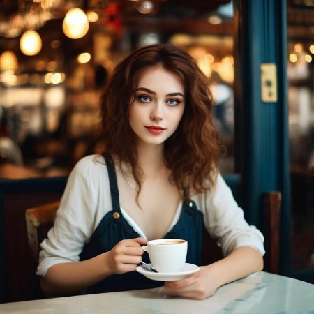 Девушка в кафе