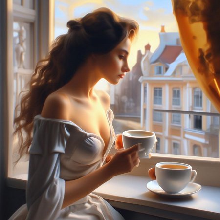 Девушка с кофе
