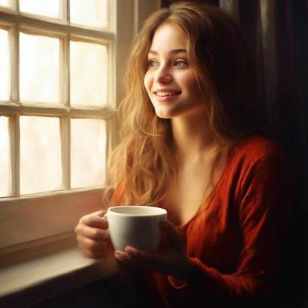 Девушка с чаем