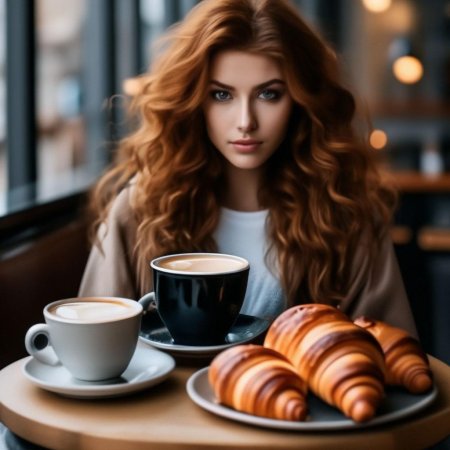 Девушка в кофейне